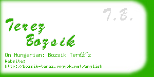 terez bozsik business card